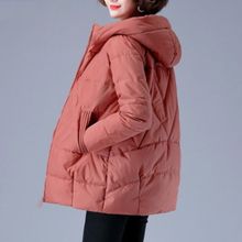 棉袄年新款韩版时尚羽绒棉服女冬妈妈中长款洋气老年人棉袄黑色