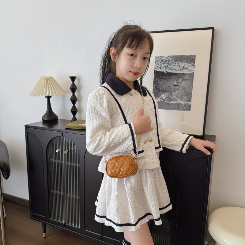 Dolce amor niña bolso de hombro bordado de moda, bolso de cadena para hombres y mujeres, bolso de cambio mini para niños