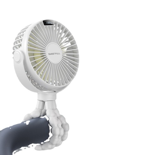 Cross-border new Octopus stroller deformed fan student dormitory desktop portable handheld USB small fan