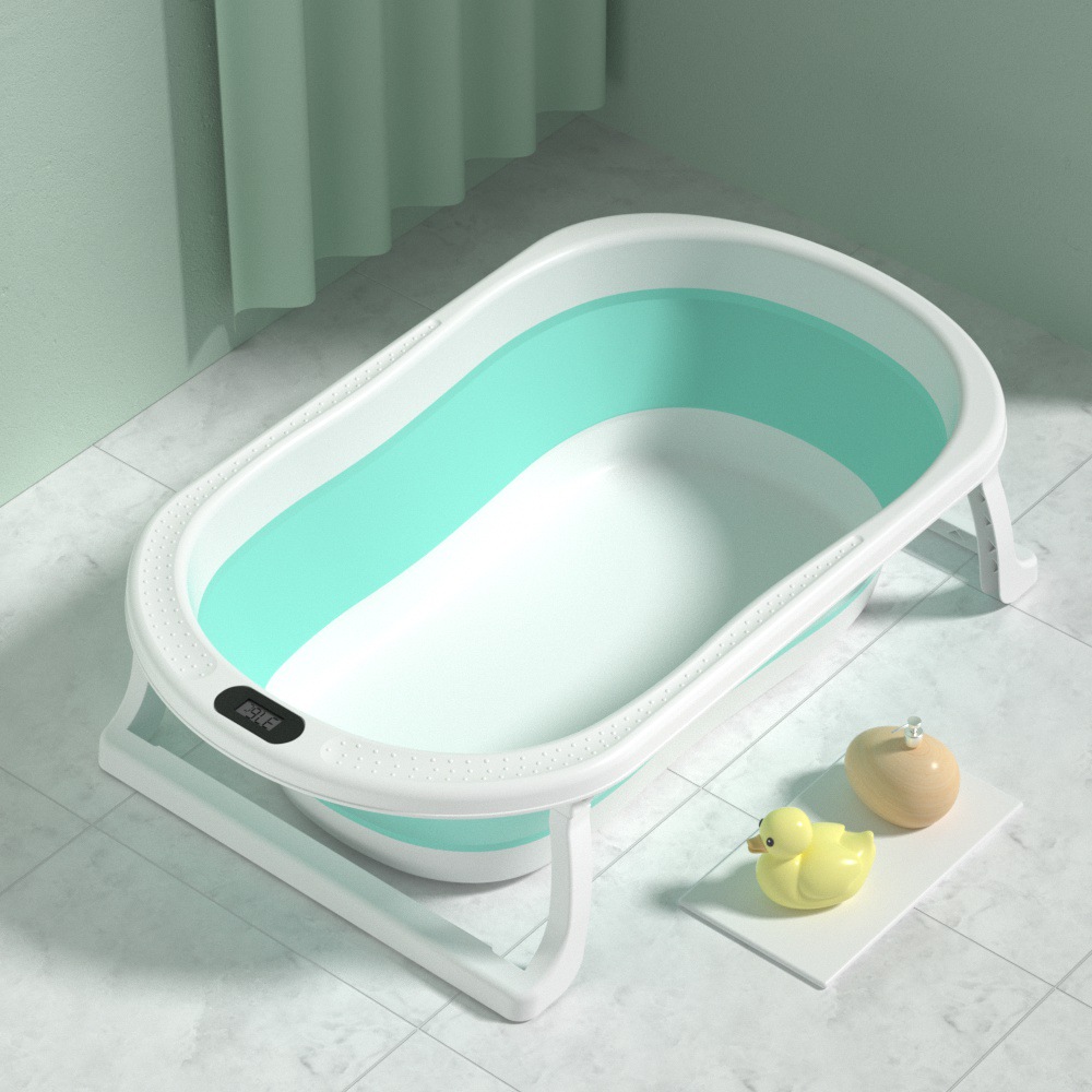 Transfronterizo bebé baño cuenca plegable sensible a la temperatura portátil acostado soporte para bebé recién nacido bañera grande Universal