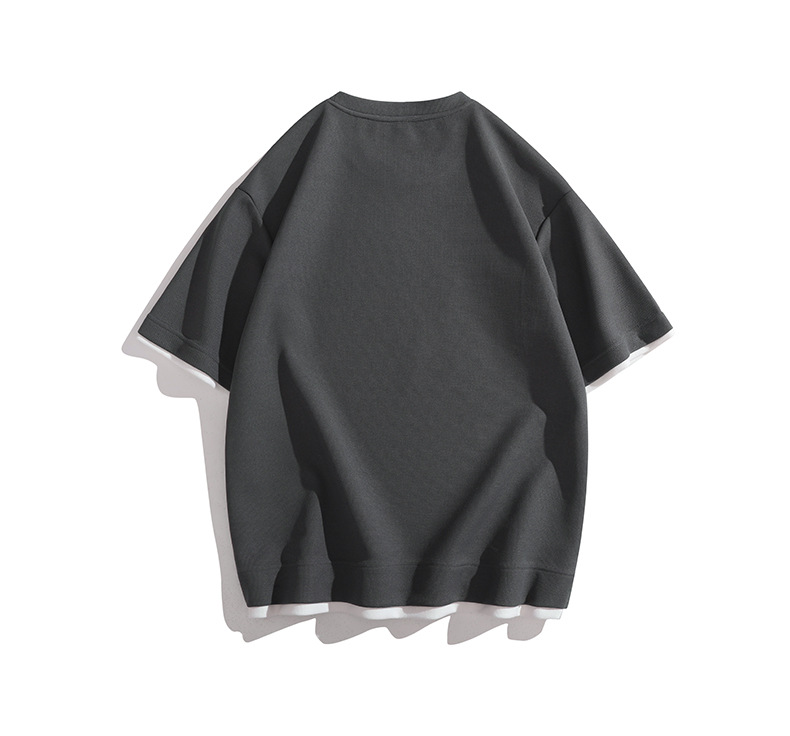 Abbigliamento maschile T-shirt a maniche corte tendenza estiva da uomo, completo casual a mezza manica con pantaloncini, un set di due pezzi sportivi per studenti_voghion.com