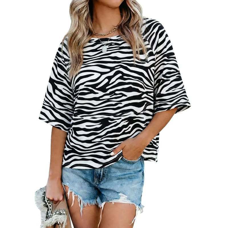 Camiseta Holgada Informal de Manga Campana con Estilo Nuevo y Color Sólido en Patchwork, Éxito de Ventas en Amazon Europeo y Americano 2025 para Mujer