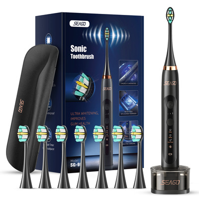 Cross border Sonic Electric toothbrush waterproof adult men and women fully automatic Induction charge Soft fur Foreign trade Amazon