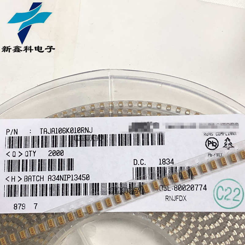 10UF 10V A型 106K 3216/1206 TAJA106K010RNJ 贴片钽电容