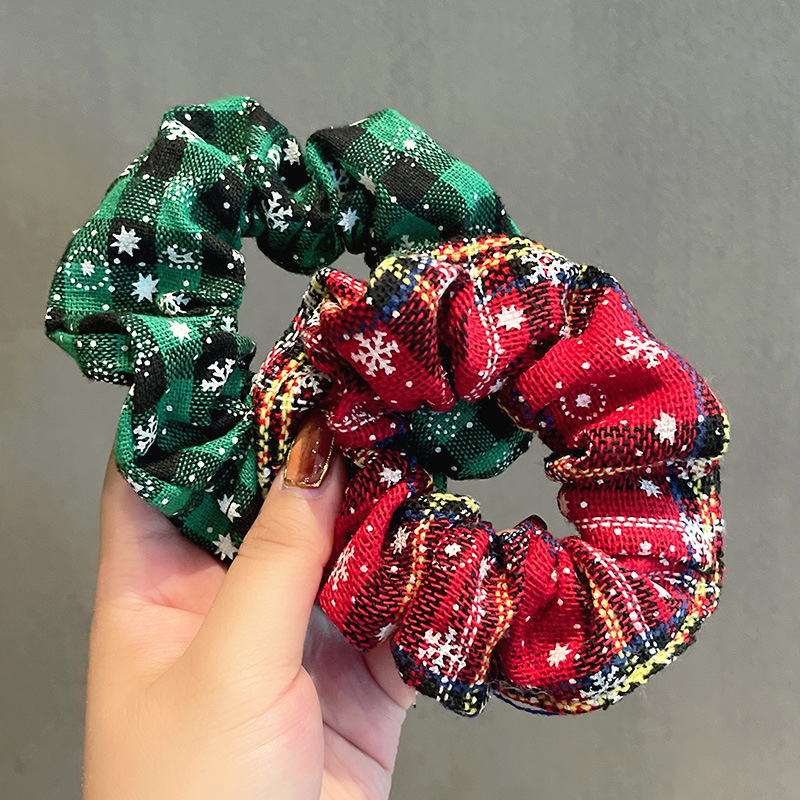 European And American New Cross-border Festival Halloween Large Intestine Hair Ring Christmas Ornament Top Cuft  Hot Hair Ring Wholesale display picture 3