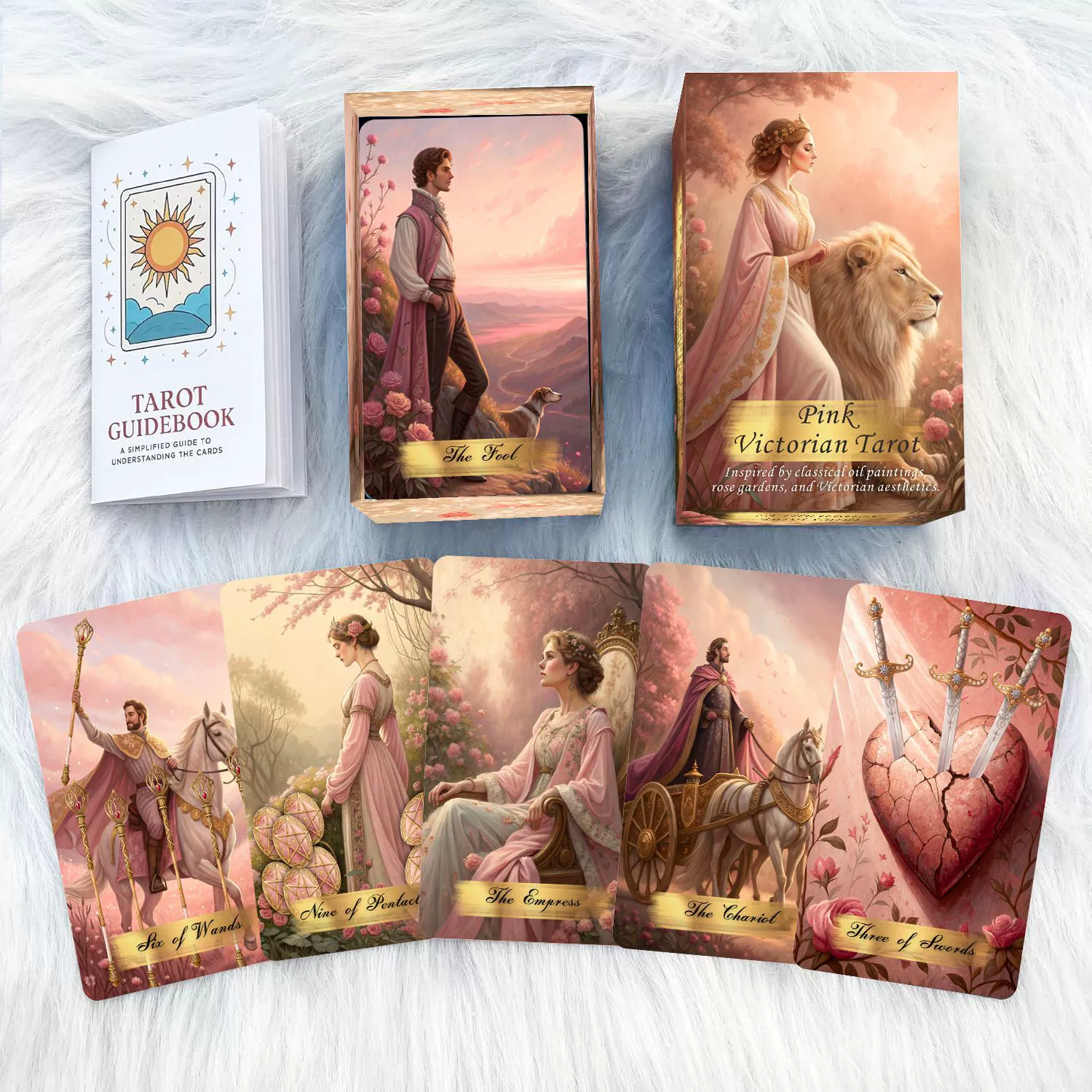 [Новый англоязычный Tarot Таро карта Викторианская розовая таро карта в наличии оптом]