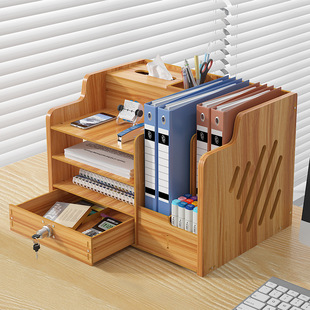 Wholesale Thickened Desktop File Storage Box Desk Bookshelf Multi-Layer File Frame Folder Drawer A4 File