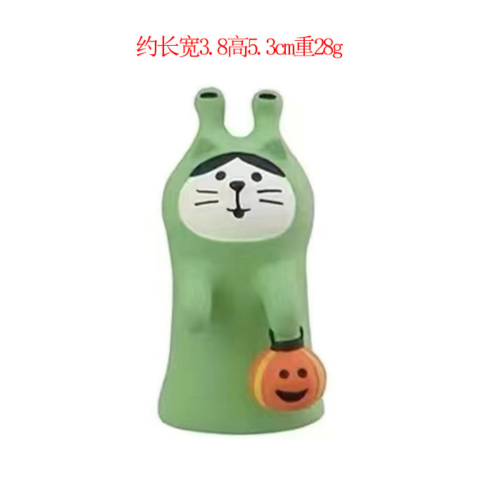 ハロウィンオーナメント雑貨日本猫カボチャトレンディブラインドボックス装飾 DIY 手作り樹脂工芸品小さな装飾品|undefined