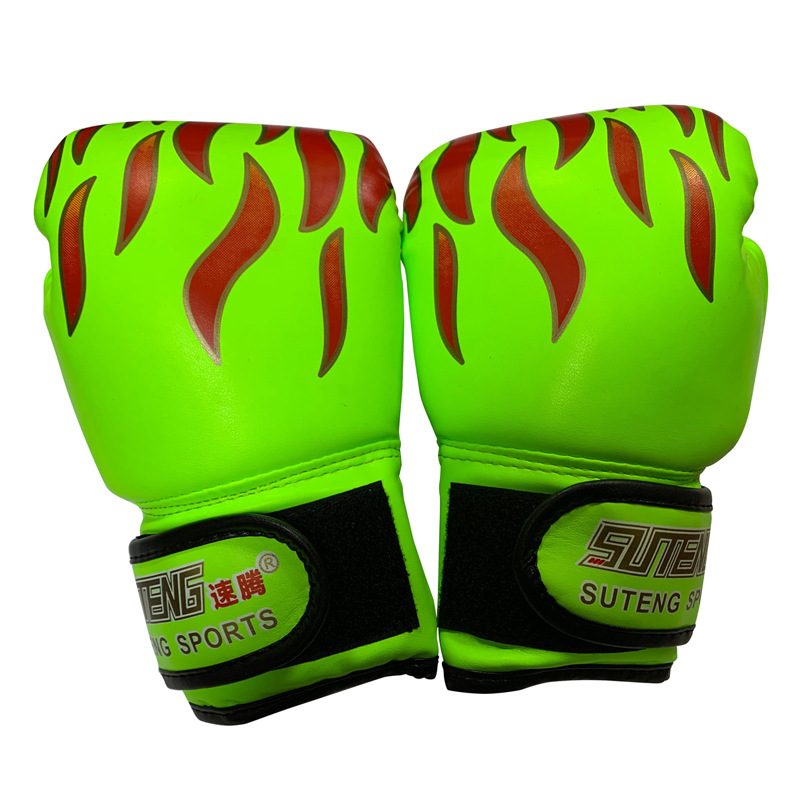 Colorful Flame Kids Gloves - Green