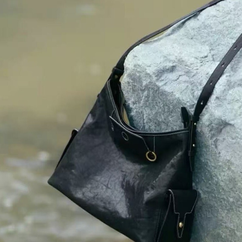 Songshan Xia Xunji Hobo Bag 26 New Model Vegetable-Tanned Leather Wide Strap Large Capacity Crossbody Bag Women's Tote Bag Songshan Xia Xunji Hobo Bag 26 New Model Vegetable-Tanned Leather Wide Strap Large Capacity Crossbody Bag Women's Tote Bag