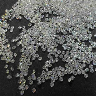 in stock Hot Sale Moissanite Stone Bare Stone Artificial Gem Round Pointed Bottom Stone Jewelry with Stone Wholesale