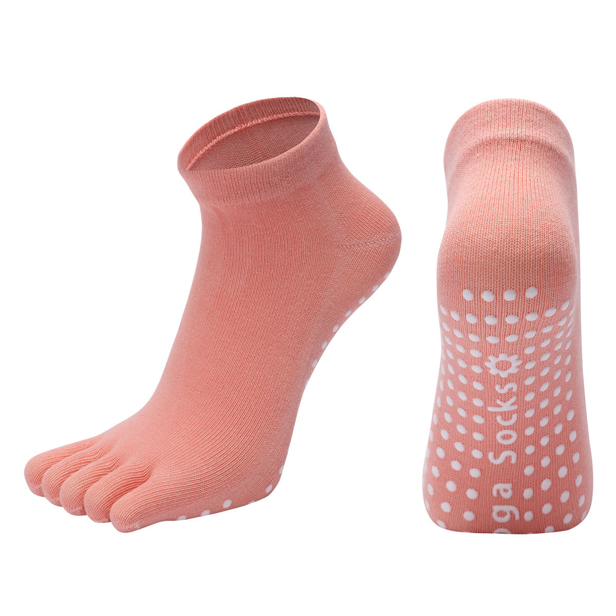 [Artículo Popular] Calcetines de Yoga de Cinco Dedos para Mujer con Agarre Antideslizante para Danza, Aeróbicos, Deportes, Fitness, Pilates Profesional y Meditación