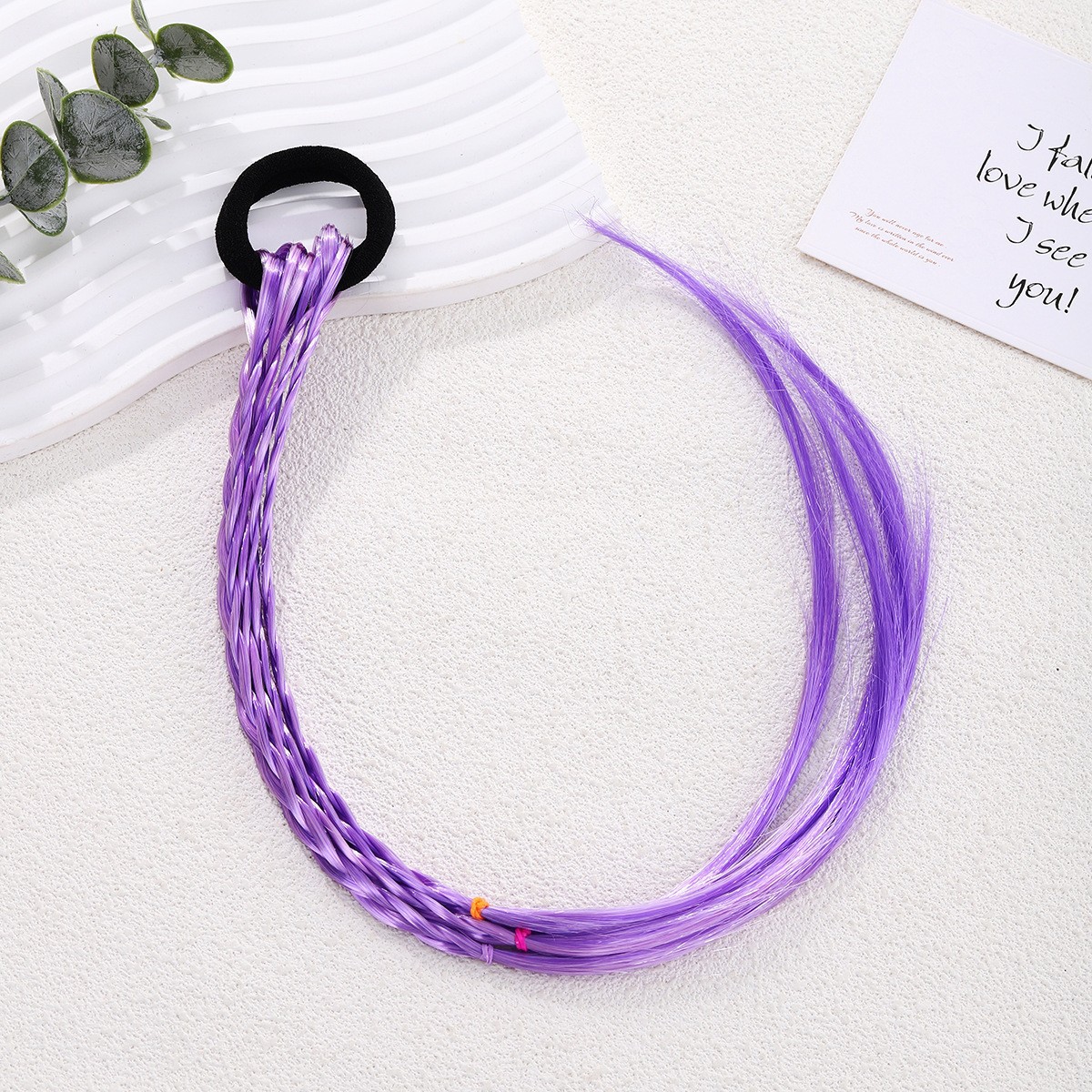 Niños Kullomi pelucas trenzas niñas trenzas torcidas anillo de cabello arco correa niñas boxeo trenzas cuerdas para el cabello adornamiento