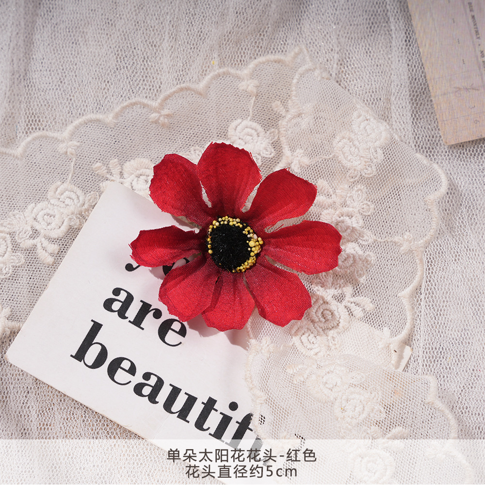 WXH-단일 해바라기 꽃 머리-레드