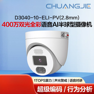 Kunling Security Surveillance Camera 4 Million Dual-Light Ai Dome Type D3040-10-Eli-Pv (2.8mm)