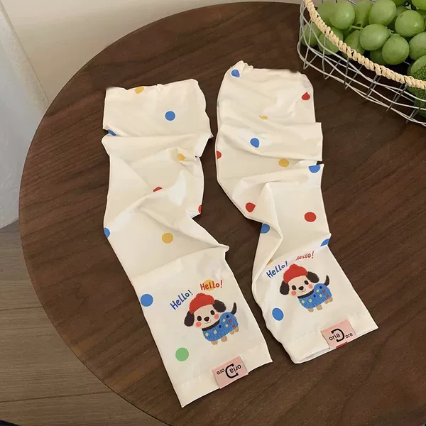 2025 Doll Ice Sleeve Ice Silk Sleeve Sunscreen Women's Cute Sunshade UV Protection Loose Riding Armguard Hand Sleeve