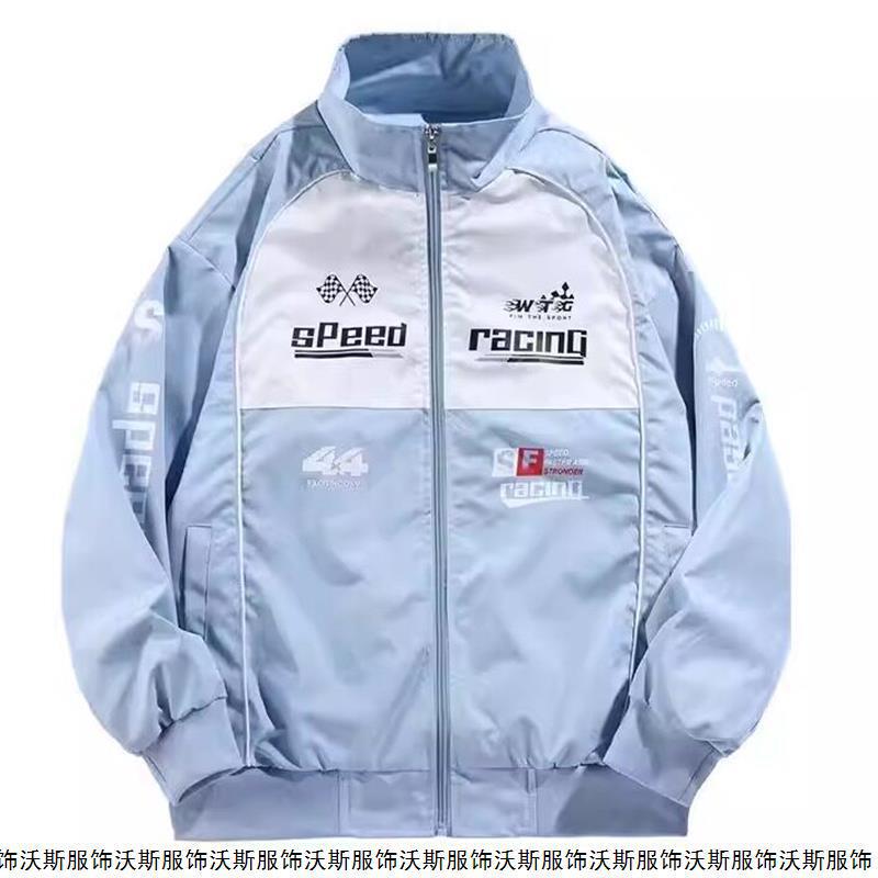 Motorcycle Riding Jacket Spring Men's and Women's Style Windbreaker Embroidered Casual Baseball Jacket F1 Racing Jacket American Style Motorcycle Jacket