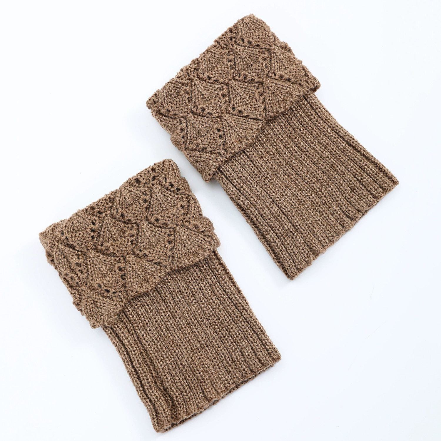 Теплый вязаный короткий гетр, демисезонные ботинки, носки, корейский стиль