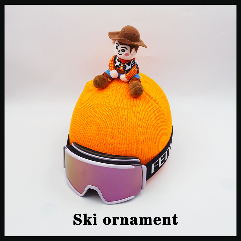 Helmet Cover Doll Woody Sitting Winter Skiing Helmet Cover