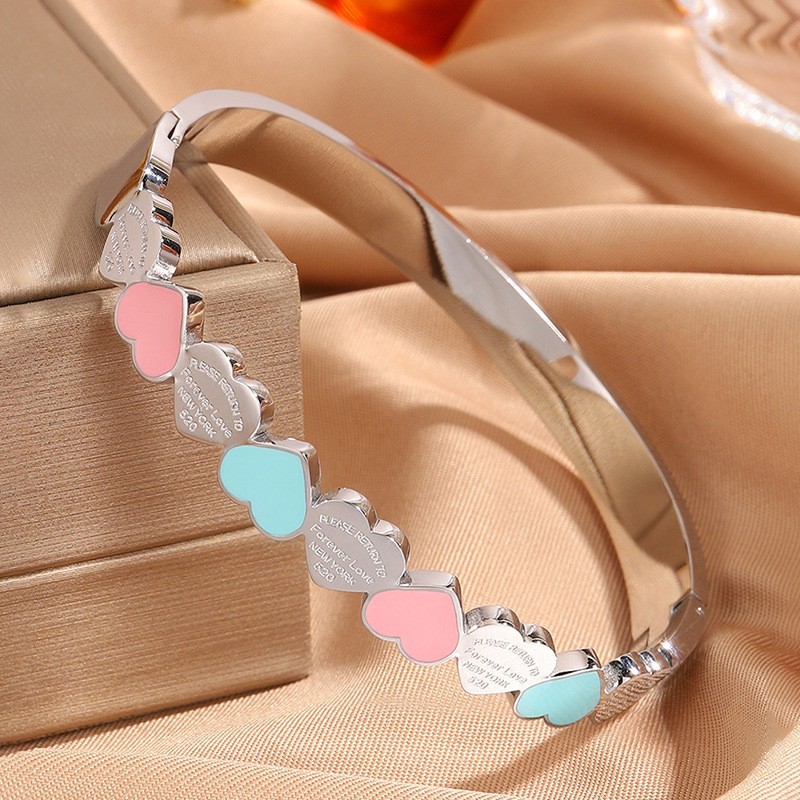 【106】SZ414-2 silver love lettering bracelet