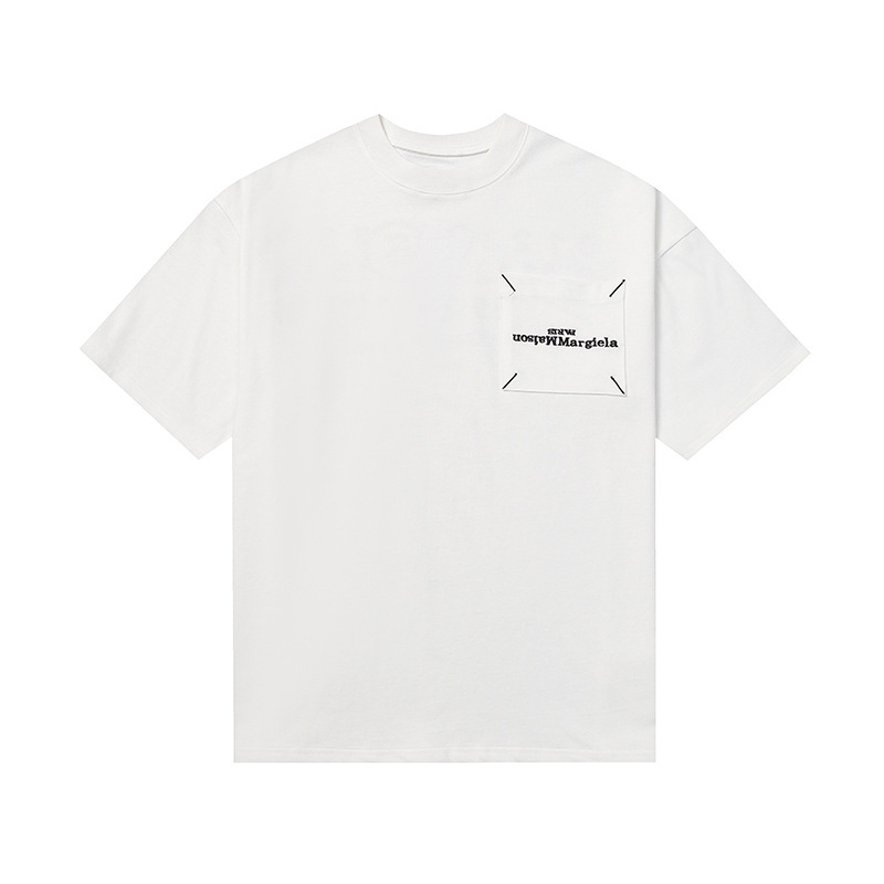 Maison Margiela MM6 ピュアコットン二重糸半袖メンズ Tシャツ高品質スポットのクロスボーダー限定|undefined