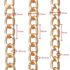 Cross-border aluminum DIY jewelry-making materials: roll chain accessories, bracelets, necklaces, and decorative pieces