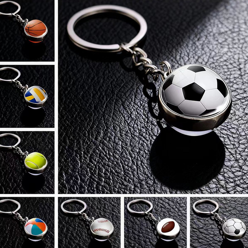 basketball football baseball keychain