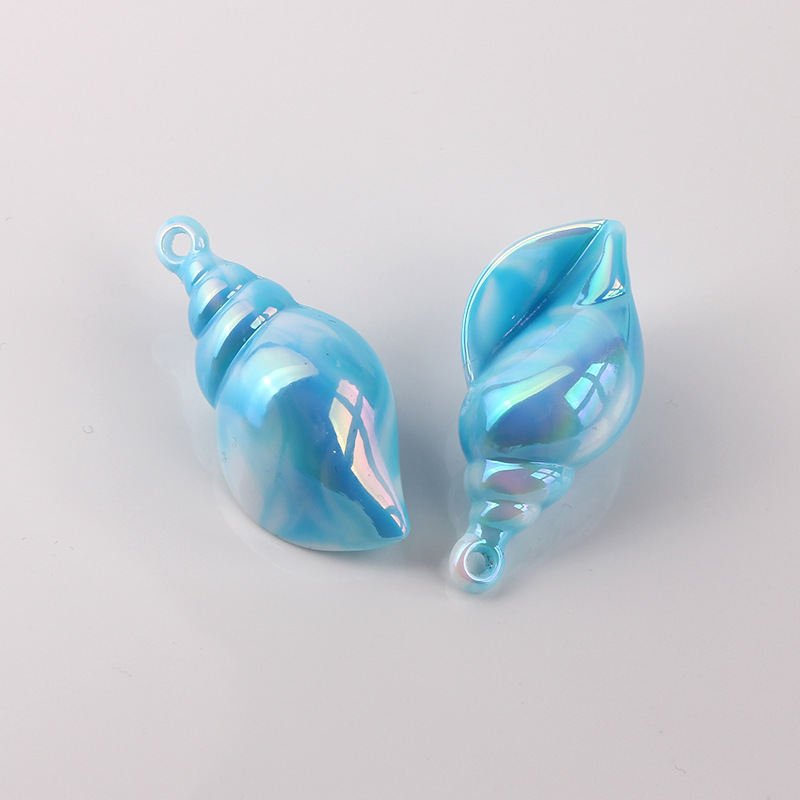 10g Weight Pendant Jewelry Making Type Charms Classification 1 Piece Quantity Acrylic Material Conch Pattern All Seasons Season Plating Design Marine Style Style 1 Piece Acrylic Conch Pendant Charms 3