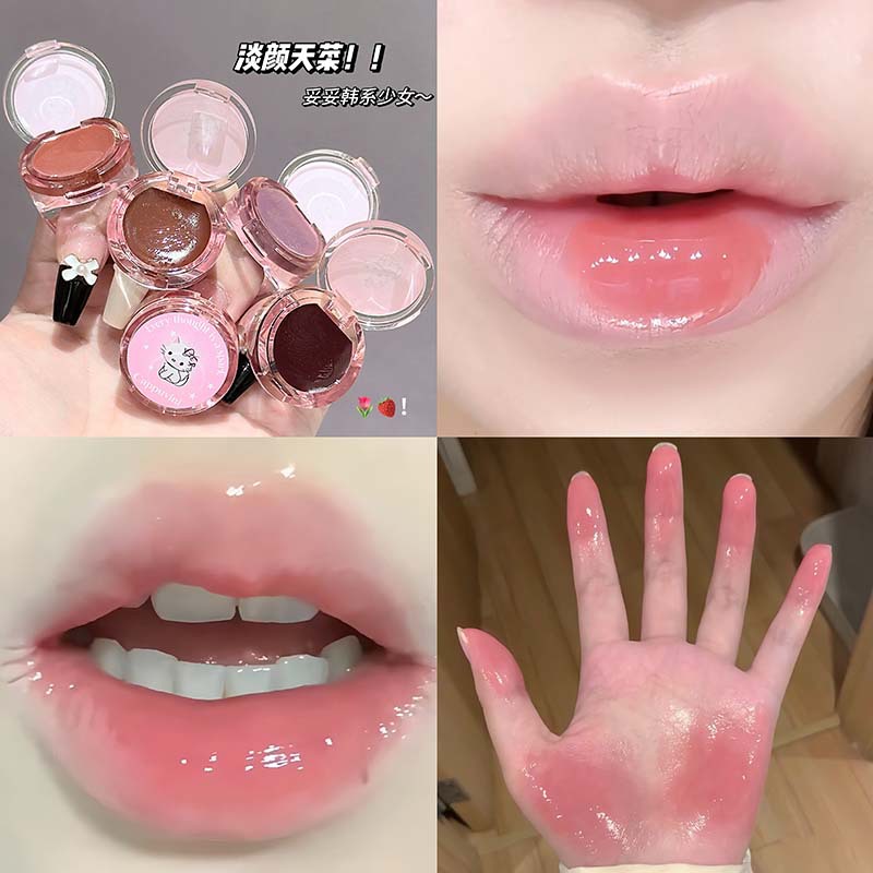 CAPPUVINI anillo de gato dulce miel de labios espejo de agua de maquillaje barato lápiz labial esmalte de maquillaje transfronterizo