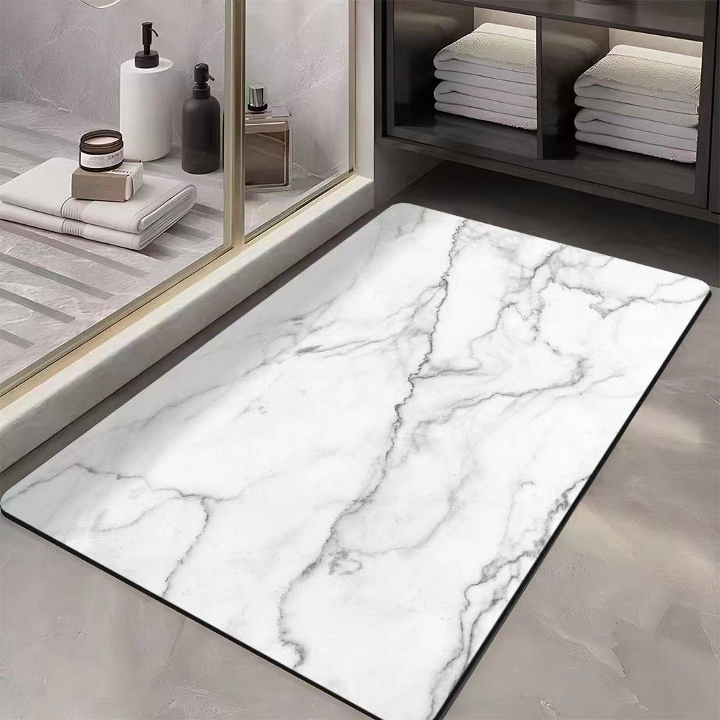 Baño de barro de diatomeas absorción de agua suelo blando de baño de barro de diatomeas puerta de baño anti-deslizante cojín de pies secos rápidos