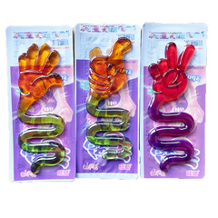 Open Mouth Laughing Strange Hand Soft Candy 4+1 Letter Fruit Flavor Rubber Candy Gel Rubber Sticky 8090 Nostalgic Candy Snack