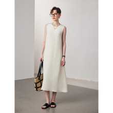 【真丝衬里】30姆米重磅桑蚕丝连衣裙女A版无袖背心真丝连衣裙