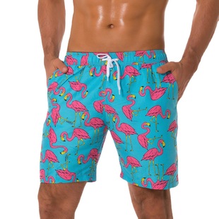 Summer Men's Shorts Quick-drying Waterproof Large Pants Men's Surf Pants Printed Shorts Beach Pants Cross-Border