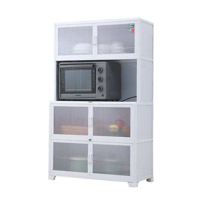 Armario de comedor armario de cocina moderno simple armario de almacenamiento sala de estar contra la pared armario de almacenamiento estante de microondas
