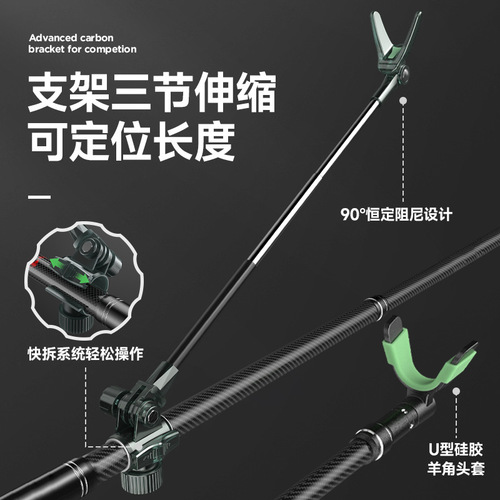 Universal Gun Mount Back-Hanging Bracket Kit: Non-Slip Antenna Rod Holder, Gooseneck Bracket Head, Fishing Rod Support Accessories