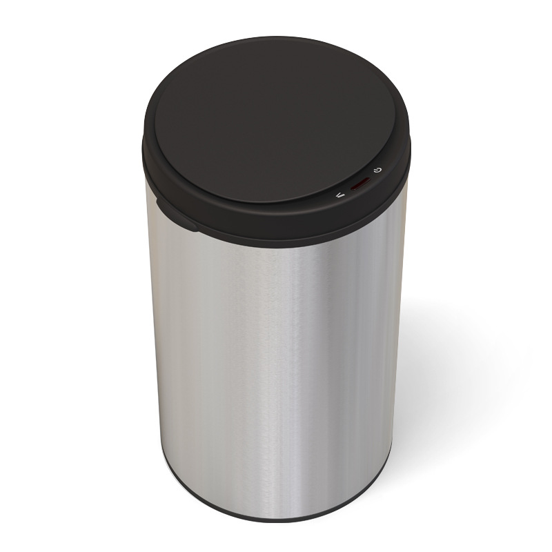 Basurero redondo inteligente de acero inoxidable 50L / 60L / 70L / 80L de gran capacidad de cocina de detección automática