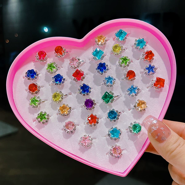 Colored diamond 36 hearts box