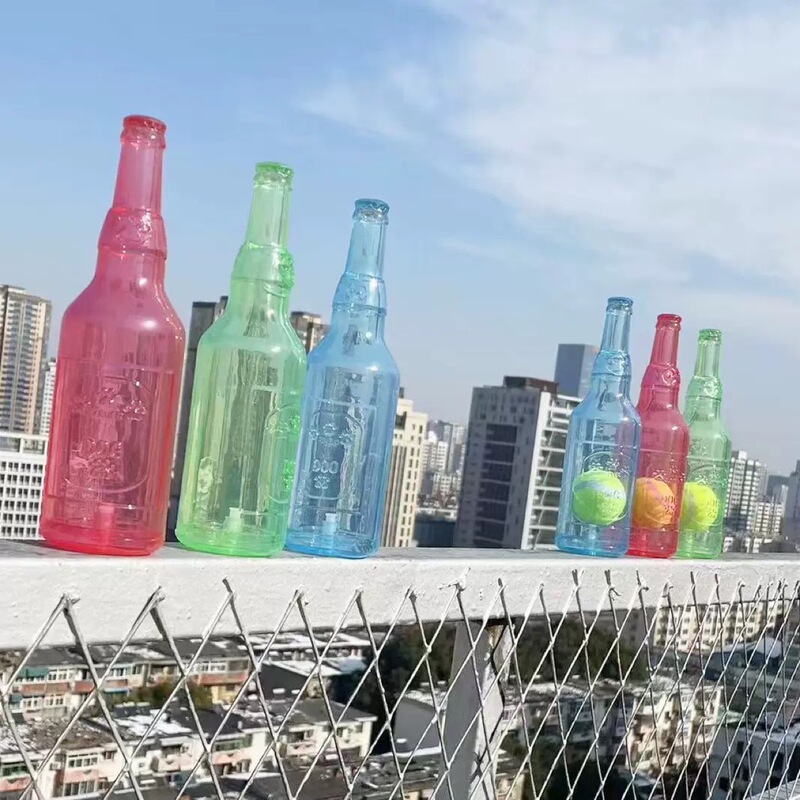 新款宠物发声耐咬解闷磨牙漂浮橡胶TPR网球酒瓶大狗小狗|undefined