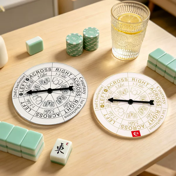 Acrylic American Mahjong Charleston Card Changing Indicator Disk Rotating Pointer Mahjong Game Tracking Indicator Turntable