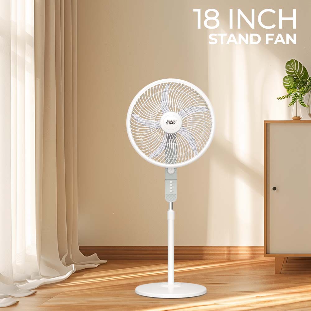 Winningstar transfronterizo exclusivamente para uso doméstico de 18 pulgadas 65W sacudiendo la cabeza, ventilador eléctrico portátil de pie Stand Fan