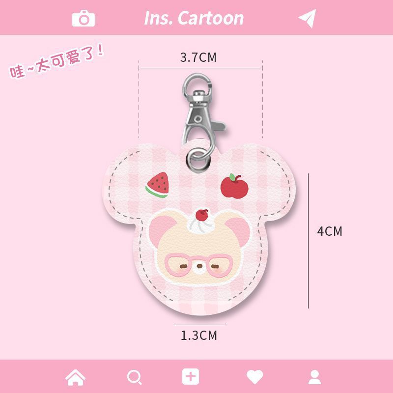 Mickey Head-Glass Brown Bear