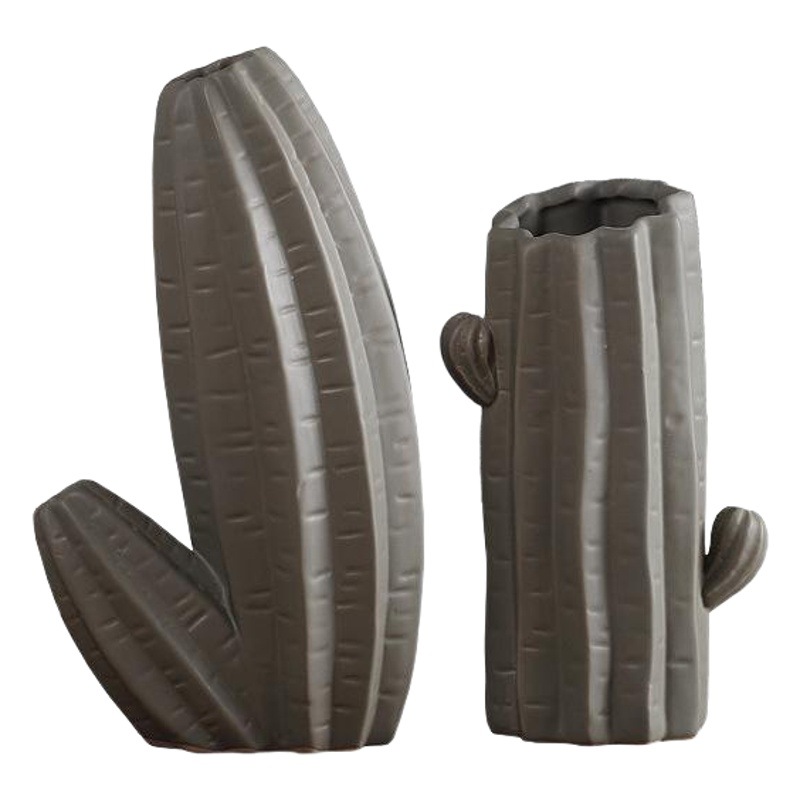 Nórdico moderno cerámica creativa cactus decoración simple dormitorio decoración blanca decoración suave al por mayor