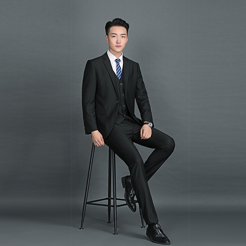 Traje traje profesional de los hombres mejor hombre estilo coreano novio boda negocio formal desgaste chaqueta delgada casual pequeño traje de verano