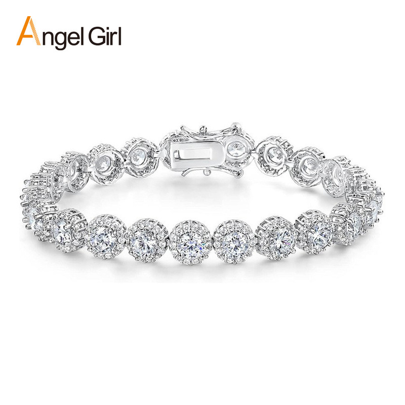 5mm Tennis Bracelet Round Cuban Bracelet Men and Women Light Luxury High Sense Europe and America Cross-border Wholesale Amazon Explosions 5mm Tennis Bracelet Round Cuban Bracelet Men and Women Light Luxury High Sense Europe and America Cross-border Wholesale Amazon Explosions