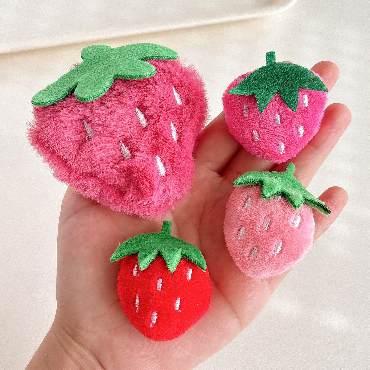 8g Weight Beads Jewelry Making Type 30*50mm Jewelry Making Size DIY Ornament Accessories Classification 1 Piece Quantity Plush Material Strawberry Pattern All Seasons Season Cartoon, Cute Style 1 Piece 30*50mm Plush Strawberry DIY Ornament Accessories Beads 6