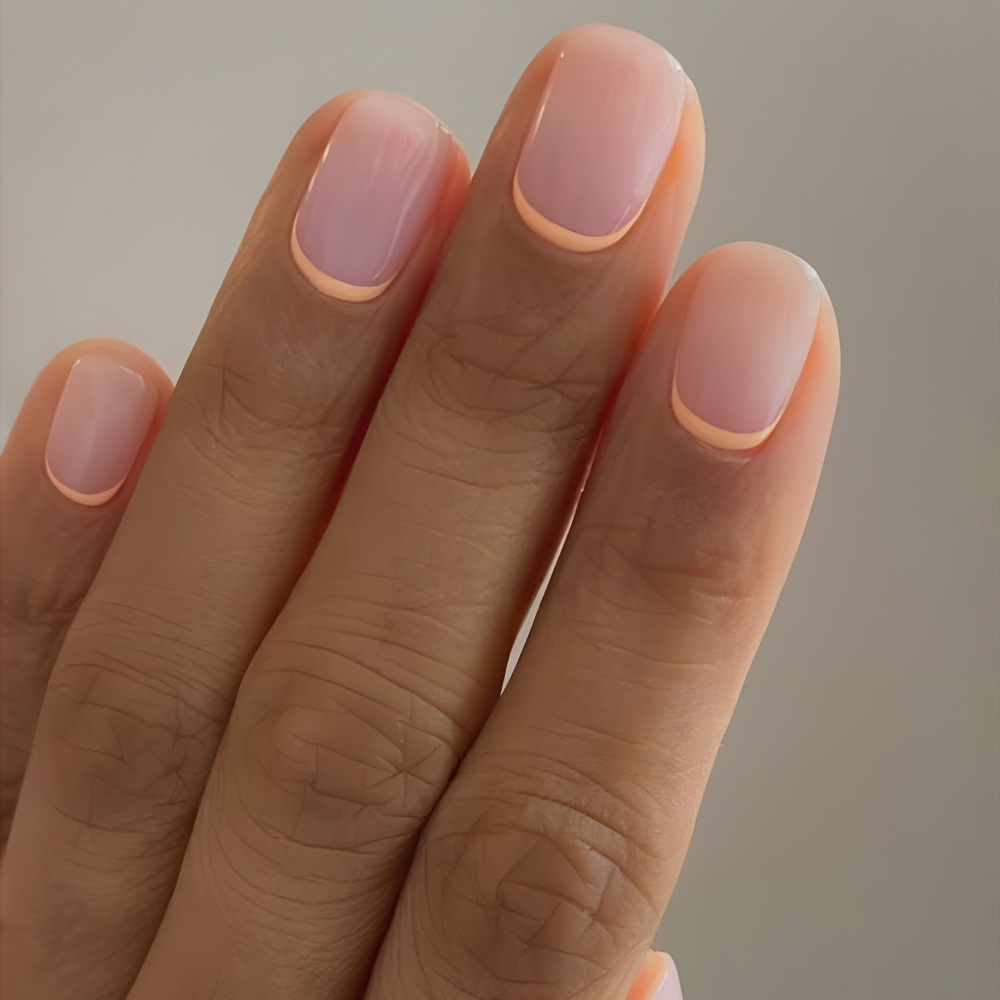 Comercio extranjero venta caliente de uñas de borde amarillo simple desgaste uñas desmontables explosión transfronteriza parche de uñas falsas