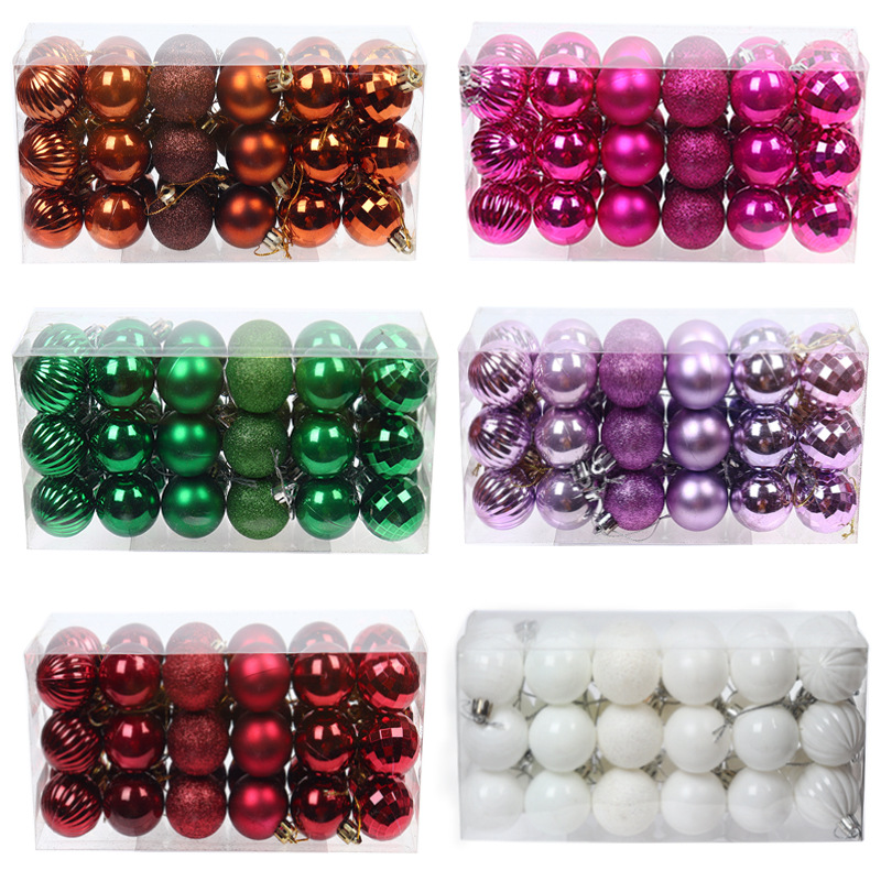 Fabricante de adornos navideños al por mayor transfronterizos, bolas de Navidad, gorros navideños, adornos colgantes de plástico, bolas colgantes, decoraciones para árboles de Navidad, 4CM36, forma especial brillante image 4