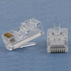 Super Category 5 Network 0.25 Copper Strip Connector, 1000 Pcs/Bag 8-Core COB RJ45 8P8C Triangular Copper Strip