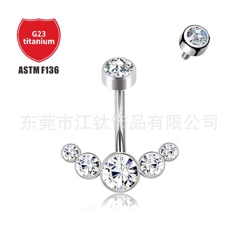 Pointed titanium steel lip stud product view