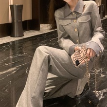 网红同款小香风套装女秋季2025年新款时尚洋气高级感休闲两件套冬